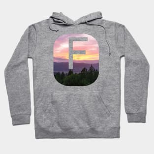 Initial F Sunset Photograph Hoodie